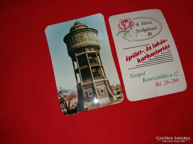 Retro 1992 Szeged card calendar 2 pieces in one according to the pictures