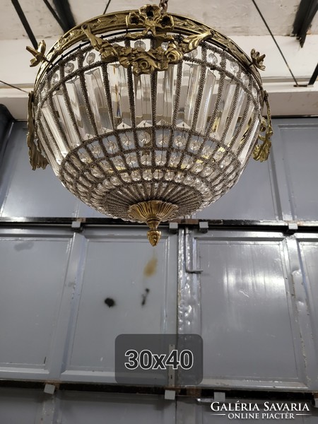 Empire wicker basket ceiling lamp