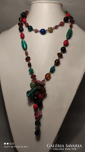 Necklace colored glass