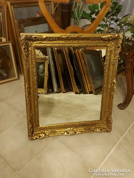Antique fabulous Biedermeier gilded mirror!