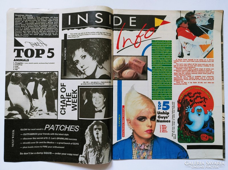Patches magazine 86/11/1 hollywood beyond + martin degville posters michael le vell art of noise