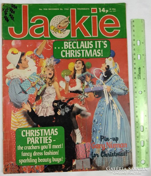 Jackie magazine 81/12/26 gary numan poster department s