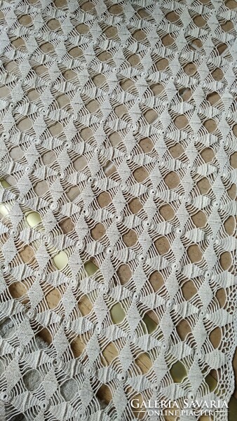 3 Old crocheted lace tablecloths {e3}