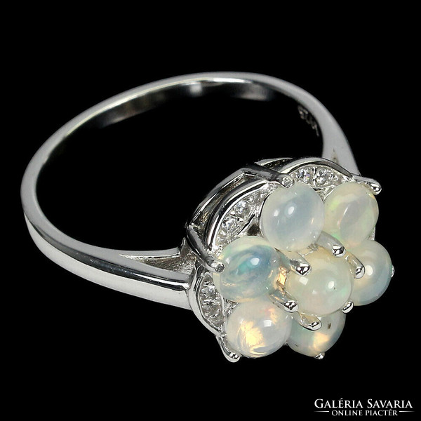 57 Es valodi fire opal 925 silver ring