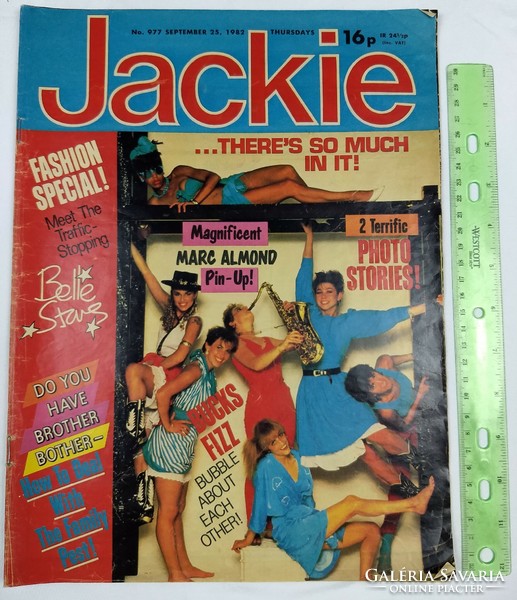 Jackie magazine 82/9/25 belle stars marc almond soft cell bucks fizz