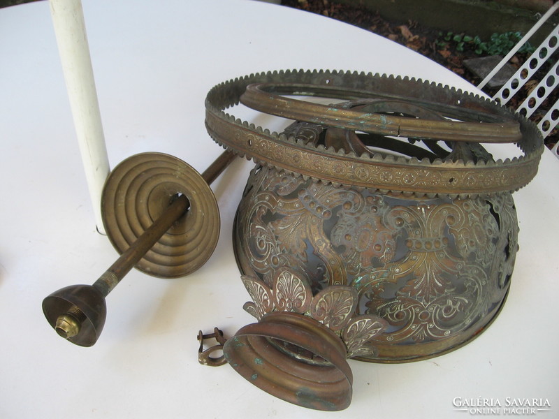 Antique copper lamp parts