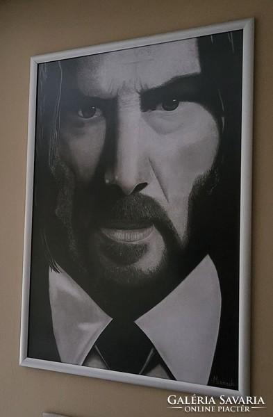 Keanu Reeves portrait (john wick 4, sheet size A1)