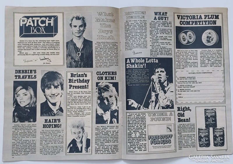Patches magazine 81/11/7 tenpole tudor poster depeche mode