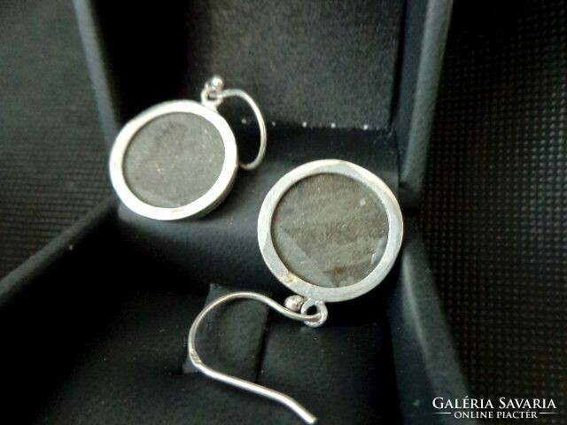Pyrite round mineral earrings