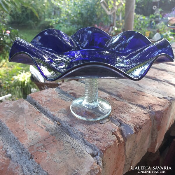 A dreamy glass centerpiece/serving bowl with a base