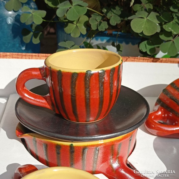 Retro Hungarian ceramic coffee set