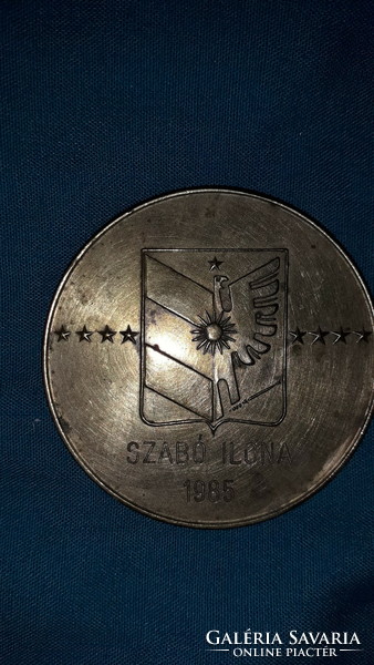 1985. Old - communist commemorative medal plaque - for party work in residential areas - silver grade according to the pictures