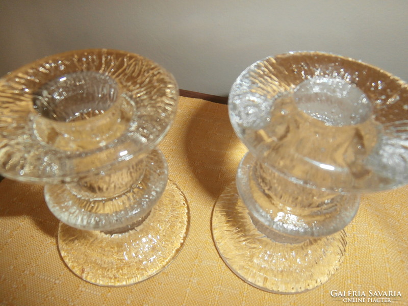 Littala ice glass Scandinavian desing candle holders