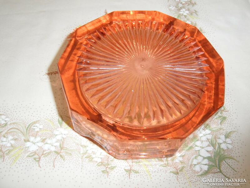 Art deco colored glass ashtray, ashtray