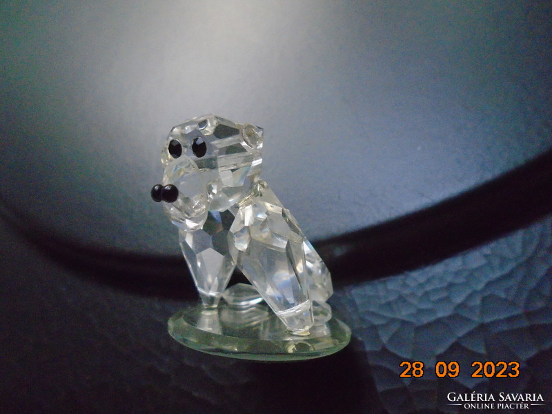 Hand-polished, marked, Czech Mayfair Bohemia lead crystal animal figure from the 70s, gorilla