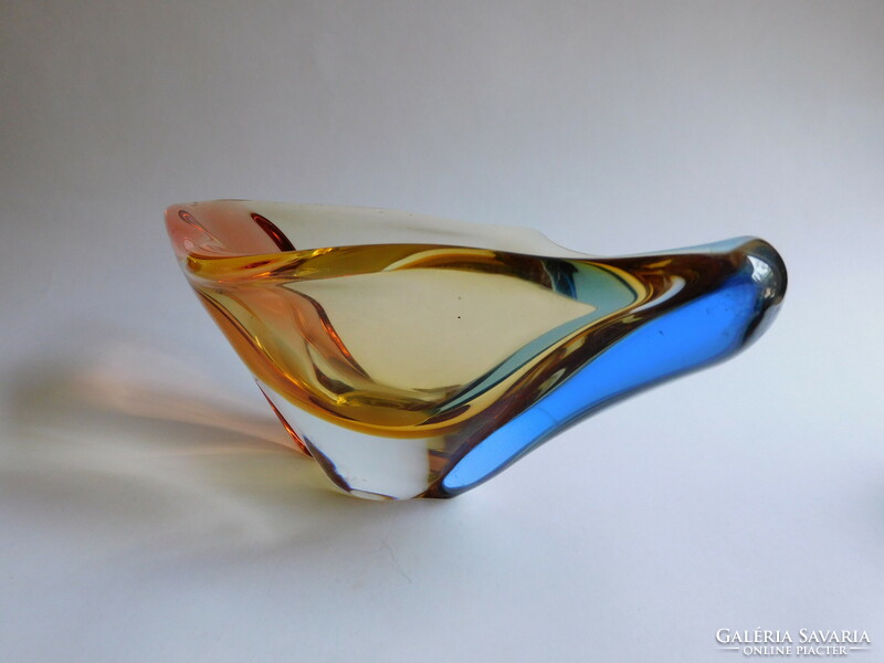Frantisek zemek mid century Czechoslovak glass bowl, 60s