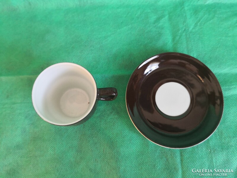 Hollóházi Retro kávés csésze és alj