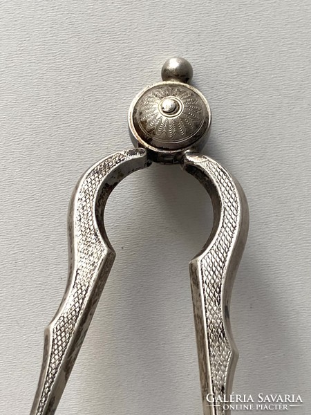 Elegant slide silver sugar tongs 45 gr