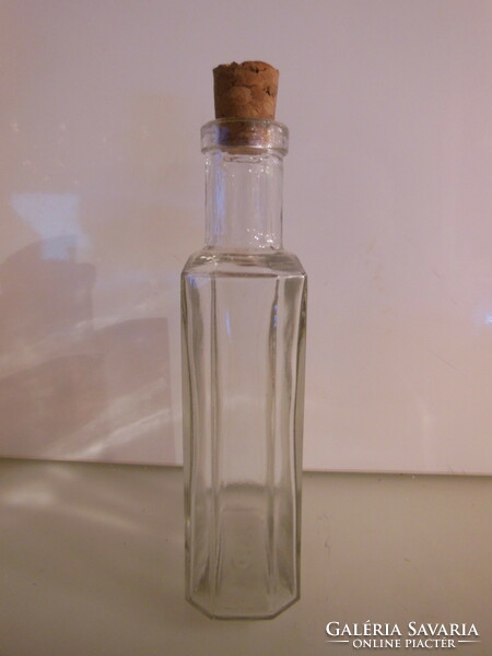 Bottle - flat glass - 13 x 6 x 3 cm - old - Austrian - flawless