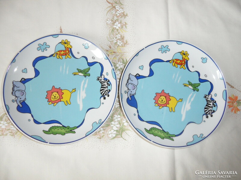 Domestic porcelain children's plate (2 pcs.)