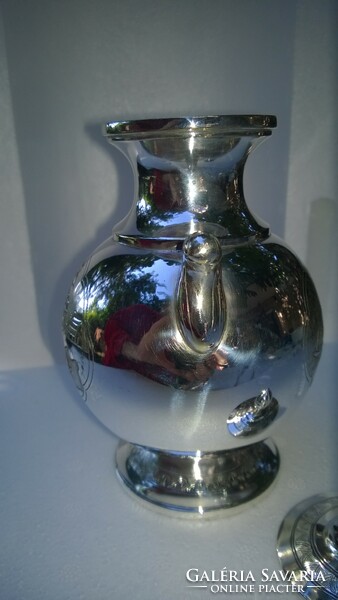 Exclusive Vietnamese silver-plated teapot-pot marked, flawless beauty