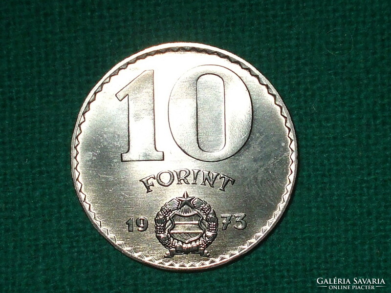 10 Forint 1973! Only 78,000 pcs. ! It was not in circulation! It's bright!