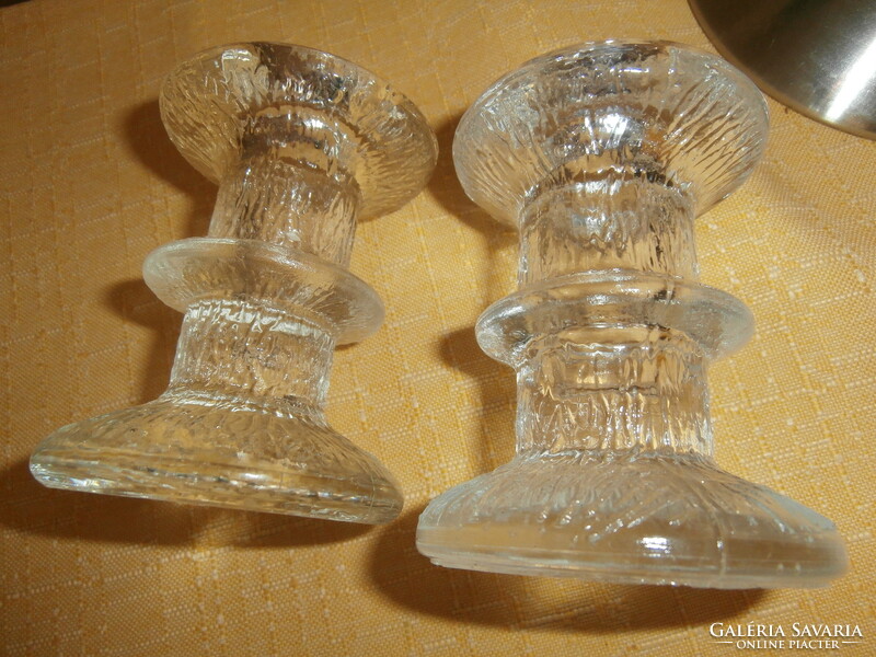 Littala ice glass Scandinavian desing candle holders