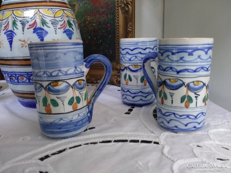 Italian ceramic wine set