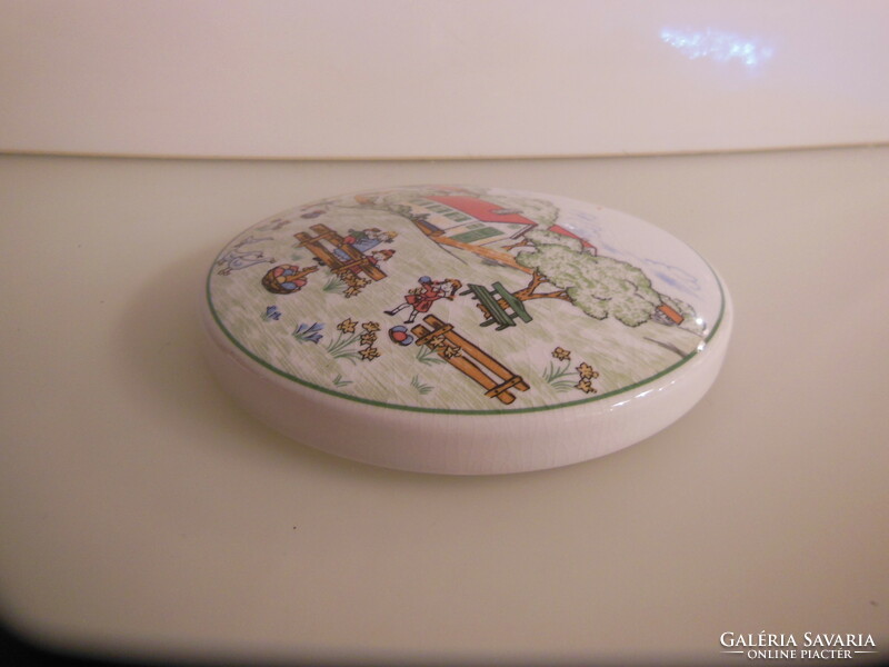 Porcelain cover for glass - 12 x 2 cm - old - German - flawless