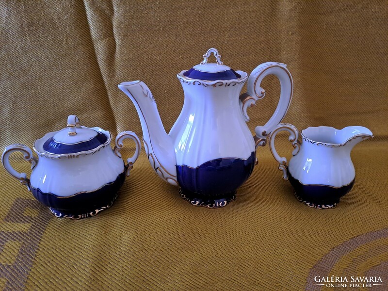 Almost free! Showcase! Zsolnay pompadour iii mocha / coffee set for 6 people