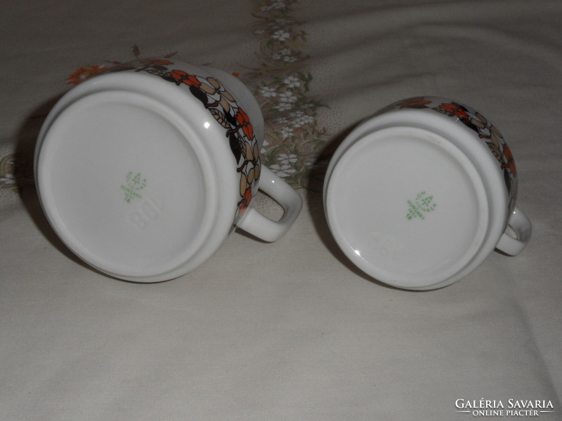 Retro Hólloház porcelain cream jug, spout (2 pcs.)