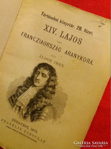 1876 Áldor imre: xiv. Louis - the golden age franclin company of france