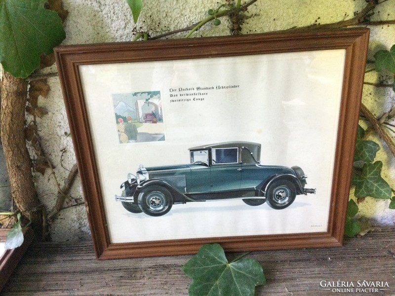 Old car pictures rounded, children's room or study decoration