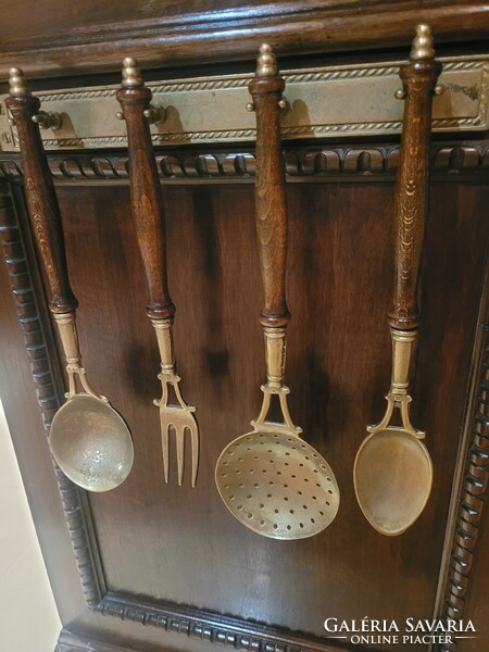Antique French copper kitchen set