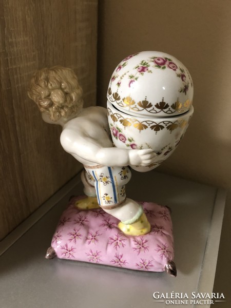 Antique capodimonte putto porcelain