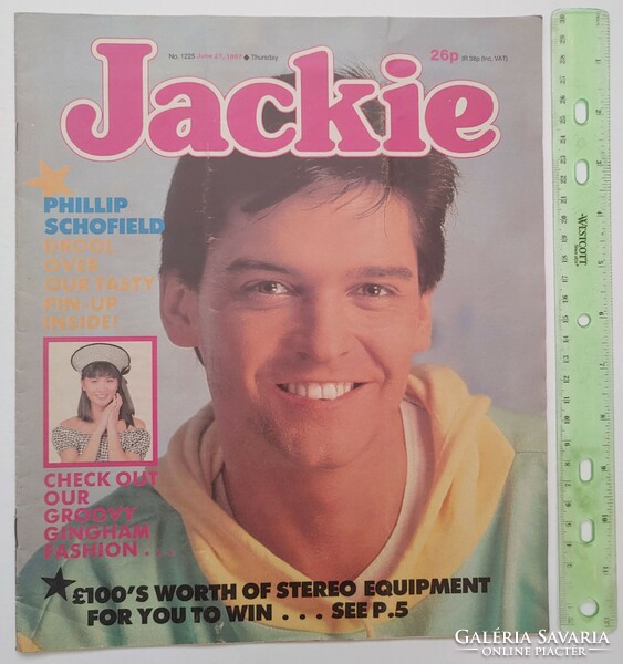 Jackie magazine 6/27/87 phillip schofield poster ralph macchio david bowie elvis presley