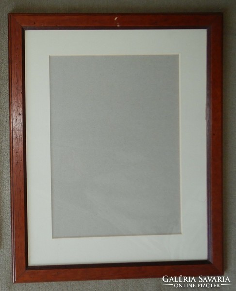 Glass, wooden picture frame