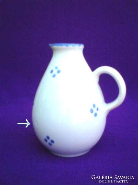 Porcelain jug / vase with narrow mouth and hollow handles