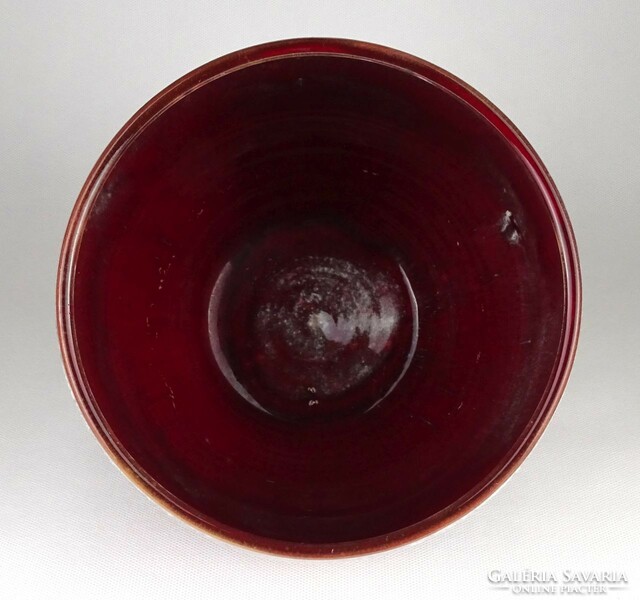 1O890 laboratory mónica: red black ceramic bowl