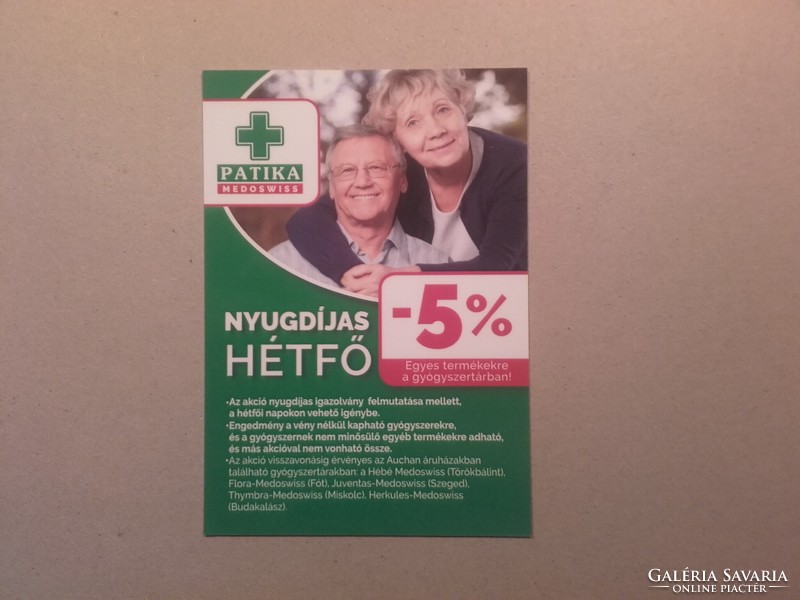 Hungary, card calendar - mediswiss pharmacy 2016