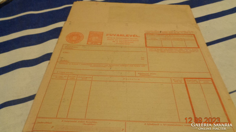 Original, new, complete railway waybill, from the 1910s, 105 x 42 cm unfolded
