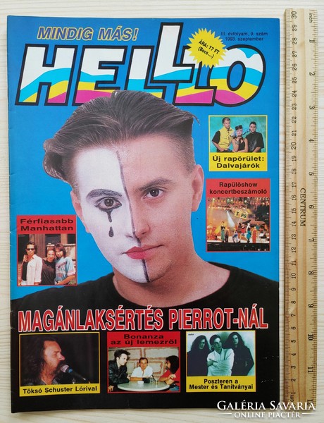 Helllo magazin 93/9 Pierrot Mester Tanítványai Bonanza Rapülők Alvajárók Manhattan Sipos F Tamás