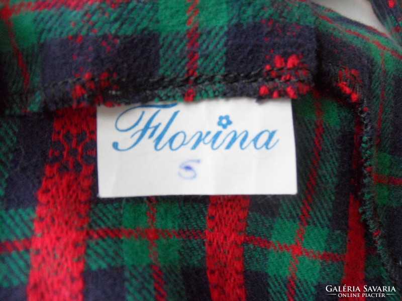Florina flanel kockás kézműves női ruha ( M/L-es )
