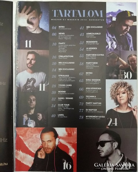 Magyar DJ magazin 13/8 David Guetta Loco Dice Tini BT Carl Craig