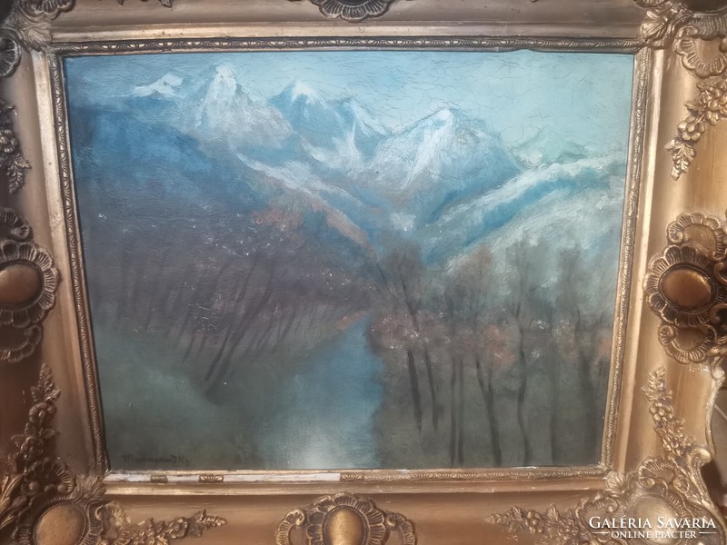 László Mednyánszky: Tatra landscape oil painting