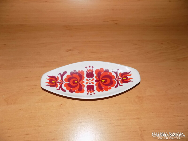 Hollóházi porcelán tálka szűrmintával - 8,5*19,5 cm (9/d)