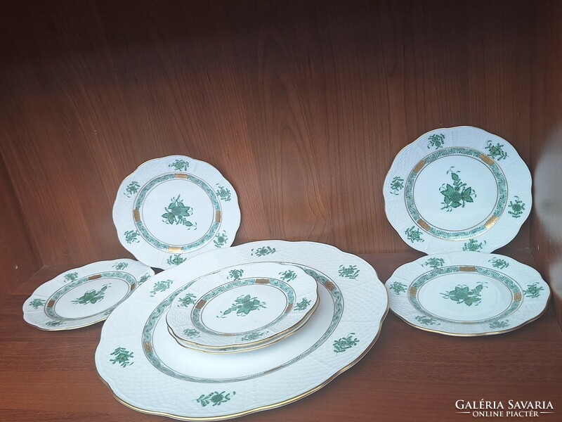 Herend Green Appony pastry set