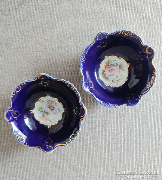 6 Pcs. Gold-plated, hand-painted bowl!