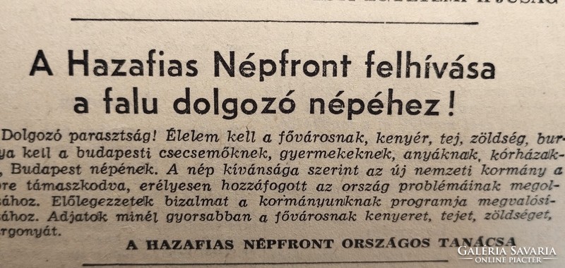 Nagy Imre rádiónyilatkozata / 1956 október 29.