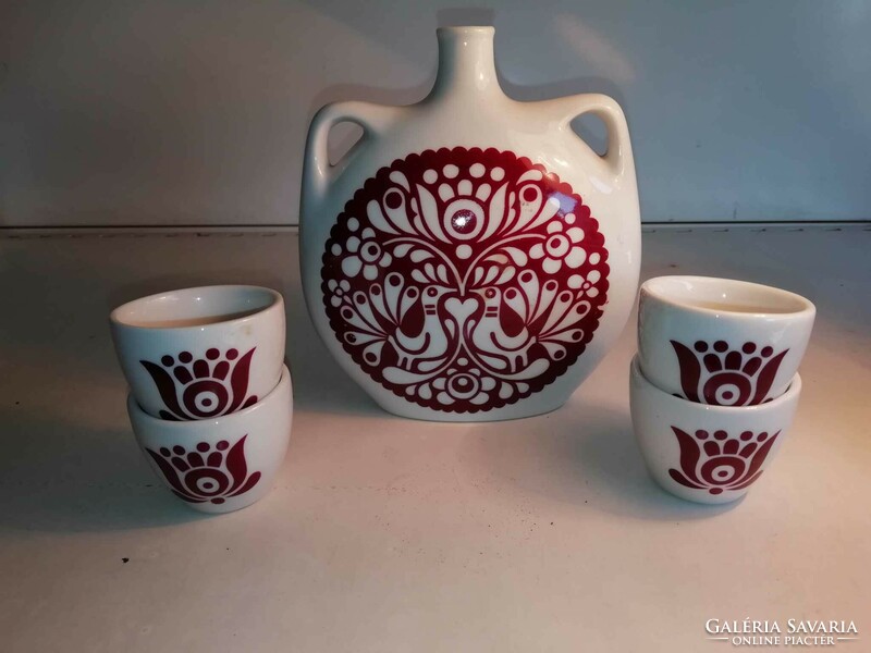 Lowland folk cup set with 4 cups